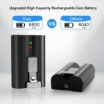 2 Packs Replacement for Ring Battery,6800mAh Rechargeable Camera Batteries with Charger Station for Ring-Video Doorbell 2/3/4, Spotlight Cam, Door View Cam and Stick Up Cam - Image 5