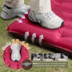 KASBAH Camping Sleeping Pad,Extra Wide 6 inch Thick Inflatable Sleeping Pads with Built-in Foot Pump and Pillow,Ultralight Camping Mat Gear for Outdoor Hiking,Camping - Image 3