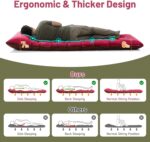 KASBAH Camping Sleeping Pad,Extra Wide 6 inch Thick Inflatable Sleeping Pads with Built-in Foot Pump and Pillow,Ultralight Camping Mat Gear for Outdoor Hiking,Camping - Image 4