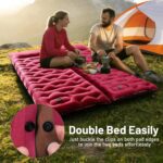 KASBAH Camping Sleeping Pad,Extra Wide 6 inch Thick Inflatable Sleeping Pads with Built-in Foot Pump and Pillow,Ultralight Camping Mat Gear for Outdoor Hiking,Camping - Image 6