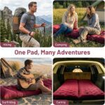 KASBAH Camping Sleeping Pad,Extra Wide 6 inch Thick Inflatable Sleeping Pads with Built-in Foot Pump and Pillow,Ultralight Camping Mat Gear for Outdoor Hiking,Camping - Image 10