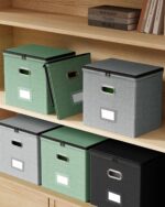 Oterri 2 Pack File Organizer Boxes with Lids, File Box with Mesh Pockets, Document Organizer Box for File Folders Letter Size, Zippers Filing Box for Home, Office, School (Black, Without Folders) - Image 7