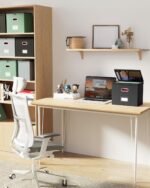 Oterri 2 Pack File Organizer Boxes with Lids, File Box with Mesh Pockets, Document Organizer Box for File Folders Letter Size, Zippers Filing Box for Home, Office, School (Black, Without Folders) - Image 8