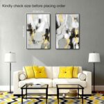 Zessonic Black Abstract Wall Art Decor - 2 Pack 24" x 36" Black and Gold Canvas Wall Decor with Hand Texture for Living Room, Bedroom, Office, Framed, Ready to Hang - Image 6