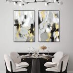 Zessonic Black Abstract Wall Art Decor - 2 Pack 24" x 36" Black and Gold Canvas Wall Decor with Hand Texture for Living Room, Bedroom, Office, Framed, Ready to Hang - Image 7