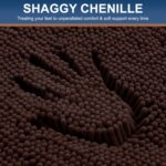 Smiry Bathroom Rugs Sets 2 Piece, Soft Absorbent Chenille Machine Washable Non Slip Shaggy Bath Rug Set for Tub, Shower, and Floor (30x20+24x16, Brown) - Image 4