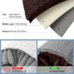 Smiry Bathroom Rugs Sets 2 Piece, Soft Absorbent Chenille Machine Washable Non Slip Shaggy Bath Rug Set for Tub, Shower, and Floor (30x20+24x16, Brown) - Image 6