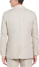 Perry Ellis Mens Linen-Blend Suit Jacket, Breathable Single Breasted Blazer, Regular Fit, with Chest Pocket (Sizes 36-54) - Image 3