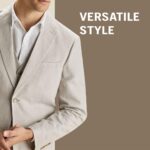 Perry Ellis Mens Linen-Blend Suit Jacket, Breathable Single Breasted Blazer, Regular Fit, with Chest Pocket (Sizes 36-54) - Image 5