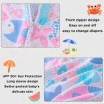 UMELOK Baby Girls One Piece Swimsuit Infant Bathing Suit Long Sleeve Rash Guard Swimwear with UPF 50+ Sun Protection - Image 5