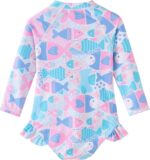 UMELOK Baby Girls One Piece Swimsuit Infant Bathing Suit Long Sleeve Rash Guard Swimwear with UPF 50+ Sun Protection - Image 6