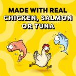 Temptations Creamy Puree Squeezable Lickable Cat Treats, Wet Cat Treats with Beef, Salmon, Chicken, and Tuna Variety Pack, 0.42 oz. Tubes, 48 Count - Image 5