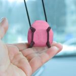 Cat Rear View Mirror Hanging Accessories Cute Cat Sitting Sofa Reading and Drinking Coffee Car Hanging Ornament Pendant Interior Rearview Mirror Decoration - Image 6