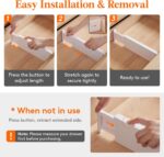 Lifewit 14 Pack Drawer Dividers for Clothes, 10.9-16" Adjustable Drawer Organizers, 4" High Plastic Expandable Drawer Separators in Bedroom/Office/Bathroom/Kitchen Storage, White - Image 8