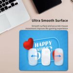 Mouse Pad Happy Fathers Day Hearts Blue Mouse Pads for Desk Non-Slip Rubber Base Square Gaming Mousepad Mat for Computer Home Office - Image 5