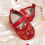 HsdsBebe Baby Girls Mary Jane Flats Non Slip Soft Sole Bowknot Princess Wedding Dress Shoes Toddler First Walkers Infant Newborn Baptism Crib Shoes - Image 5