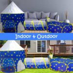 PigPigPen 3pc Kids Play Tent for Boys with Ball Pit, Crawl Tunnel, Princess Tents for Toddlers, Baby Space World Playhouse Toys, Boys Indoor& Outdoor Play House, Perfect Kid’s Gifts - Image 4