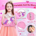 Kids Nail Polish Set for Girls Toys, Washable Quick-Dry Toddler Nail Art Kit with Air Cooling Dryer and Cosmetic Case, Christmas or Birthday Gifts for Girls Ages 3 4 5 6 7 9 10 11 12-Pink - Image 4