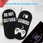 QAPIZM Do Not Disturb I'M Gaming Socks, Men Gifts Ideas Valentines Day Kids Valentine Boy Gamer Sock Gift for Mens Dad Father - Image 3