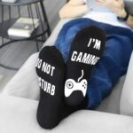 QAPIZM Do Not Disturb I'M Gaming Socks, Men Gifts Ideas Valentines Day Kids Valentine Boy Gamer Sock Gift for Mens Dad Father - Image 6