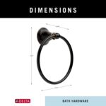 Delta Windemere (1-Pack) Hand Towel Holder Oil Rubbed Bronze Towel Racks for Bathroom Wall Round Towel Ring Holder for Bath Towel Hanger for Kitchen, Bathroom Accessories 70046-OB - Image 4