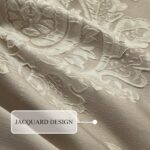 Stratford Park Beige Comforter Set King Size,7 Pieces Jacquard Bedding Set, All Season, Matching Bedskirt, Pillows & Shams - Image 7