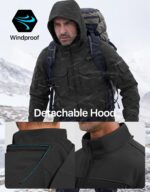 FREE SOLDIER Men's Waterproof Softshell Jacket Fleece Lined Outdoor Jacket Tactical Military Hoodie Windbreaker - Image 7