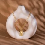 Valentines Day Gifts 14K Gold Plated Initial Letter Necklace for Women, Personalized Alphabet Pendant with Inspirational Engraving, Paperclip Chain Non-Tarnish Jewelry Gift for Her - Image 5