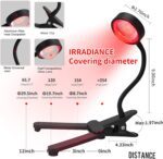 Red Light Therapy for Face, 40 LEDs 660nm LED Red Light Therapy Light with Clip, Suitable for Home Skin Care and Relieving Chronic Pain. - Image 7
