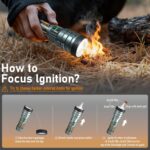 Rechargeable Flashlight 11 Modes Tactical Camping Flashlight with Red-Blue Emergency Lights, 10000 Lumens 3 in 1 Portable Camp Light with Stand, Bright LED Flashlight for Outdoor Activity - Image 4