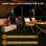 Rechargeable Flashlight 11 Modes Tactical Camping Flashlight with Red-Blue Emergency Lights, 10000 Lumens 3 in 1 Portable Camp Light with Stand, Bright LED Flashlight for Outdoor Activity - Image 9