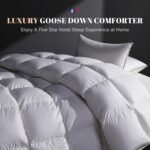 Feather Down Comforter Queen Size Duvet Insert, Light Weight True Baffle-Box Noiseless Bedding Comforters, Soft Hotel Collection Bed Comforter, Medium Warmth - White, 90 X 90 in. - Image 3