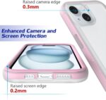 Puxicu Acrylic 2 in 1 for iPhone 15 Case，Anti-Yellowing, Military-Grade Protection, Drop Shockproof Slim Phone Cover for iPhone 15 6.1", Light Pink - Image 7