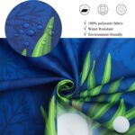 Dark Blue Merry Christmas New Year's Shower Curtain Set for Bathroom Decoration Snowflake and Christmas Ball Design Shower Curtain Waterproof with Hooks 72x72 Innch - Image 5