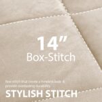 Cathay Home Bedding Sets: Ultra Soft and Plush Reversible Micromink and Sherpa 3-Piece Comforter Set, Camel, King (102" x 90") - Image 3