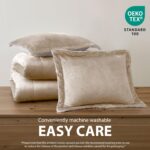 Cathay Home Bedding Sets: Ultra Soft and Plush Reversible Micromink and Sherpa 3-Piece Comforter Set, Camel, King (102" x 90") - Image 7
