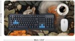 Gaming Mouse Pad, William Morris Style Squirrel Mouse Pad 11.8 x23.6 Inch Computer Mouse Mat Keyboard Full Desk Mousepad for Gaming, Office, Home - Image 3