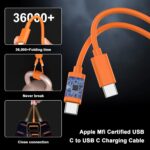 iPhone 17 Pro Max Charger Fast Charging, 2 Pack 40W USB C iPhone 17 Fast Charger Block with 10FT Long Type C to C Charging Cable for iPhone 17/17 Pro Max/17 Pro/Air/16/16 Pro Max/15/15 Pro Max, Orange - Image 7