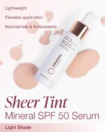 Mineral Fusion Sheer Tint SPF Face Serum (Light) - Tinted Broad Spectrum SPF 50 Mineral Zinc Oxide Sunscreen - Sheer Coverage Makeup, Lightweight & Dewy Finish - With Niacinamide, Aloe Vera - 1 Fl Oz - Image 3
