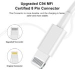 3ft iPhone Charger, [ Apple Certified ] Apple Charging Cord, 3 Feet Original Lightning to USB Cable, 3 Foot iPhone Charging Cable for iPhone 14 Pro Max/14/13 Pro/13/12 Mini/11/XS/XR/8/7/6S/5/SE,iPad - Image 5