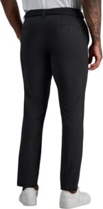 Haggar Mens Sport Travel Performance Athletic Fit Flat Front Stretch Casual Pant - Image 3