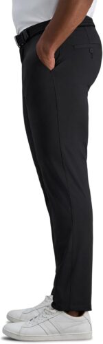 Haggar Mens Sport Travel Performance Athletic Fit Flat Front Stretch Casual Pant - Image 4