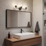 Kichler Winslow 21.5” Vanity Light in Black with Clear Seeded Glass, 3-Light Modern Bathroom Lighting Fixture, 45886BK - Image 9