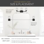 Kichler Winslow 21.5” Vanity Light in Black with Clear Seeded Glass, 3-Light Modern Bathroom Lighting Fixture, 45886BK - Image 15