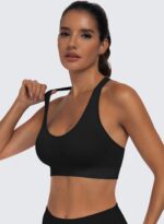 3-Pack Criss-Cross Strappy Sports Bras for Women - Padded High Impact Seamless Yoga Exercise Athletic Bra - Image 6