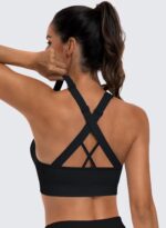 3-Pack Criss-Cross Strappy Sports Bras for Women - Padded High Impact Seamless Yoga Exercise Athletic Bra - Image 7
