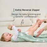 Baby Sleep Sack 12-18 months, 100% Cotton Sleeping Sack for Toddler, 3 Pack Baby Wearable Blanket, 0.5 Tog Lightweight Double Zipper Sleep Bag Large Green Forest Bear - Image 4