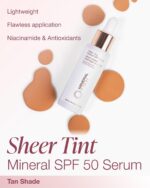 Mineral Fusion Face Serum, Sheer Tint Mineral SPF Serum, 1 Fl Oz, Tan, Tinted Broad Spectrum SPF 50 Mineral Sunscreen, Sheer Coverage, Lightweight & Dewy Finish for Glowing, Protected Skin - Image 3