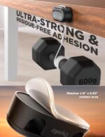 Magnetic Cable Clips - Chfeila 4Pack [Dual Slot] [360°Rotating & Twist-Lock] Cord Management, Adhesive Phone Charging Keeper, Wire Organizer Holder for Nightstand, Home Office Desk Accessories Decor - Image 5