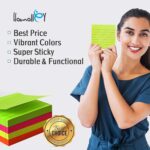 Lined Sticky Notes 3x3 Inch (24-Pack) – 2400 Sheets,100 Sheets per pad, Super Adhesive Ruled Sticky Note Pads in 8 Vibrant Colors for Office, School & Home Use - Image 3